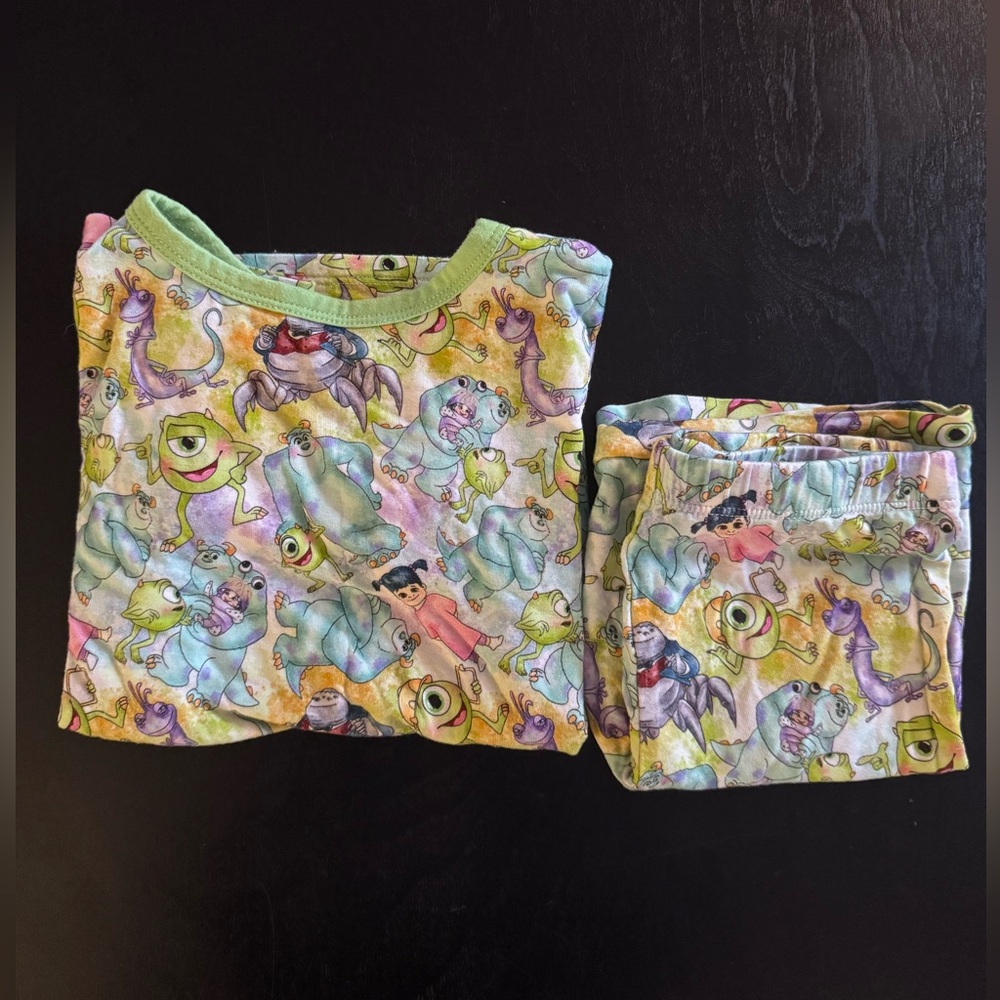 Little Snuggles Disney Monsters Inc Short Sleeve & Shorts Pajama Set